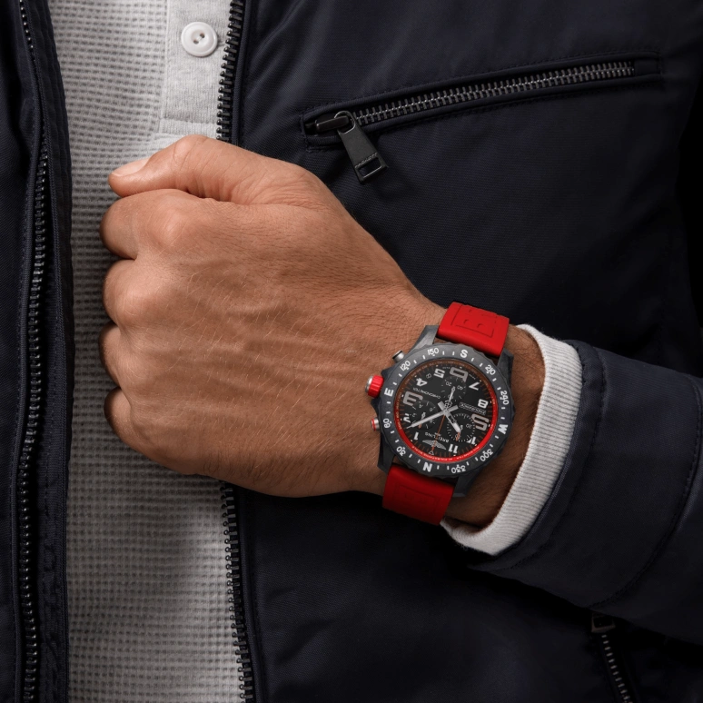 Breitling,Endurance Pro 44mm,44mm,Titaplast,Stainless Steel,Black,Quartz,Chronograph,Day,Foudroyante Seconds,X82310D91B1S1