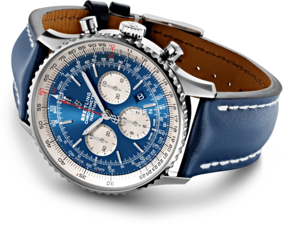 Breitling,Navitimer 46mm,46mm,Stainless Steel,Blue,Automatic,Chronograph,Day,AB0127211C1X2