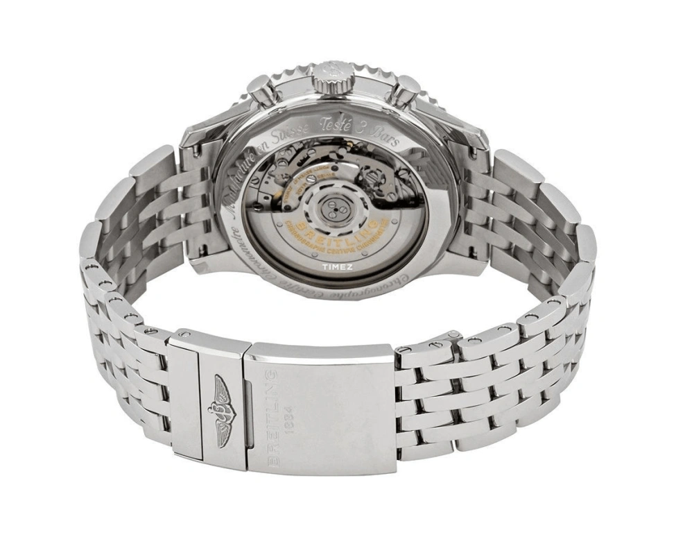 Breitling,Navitimer 43mm,43mm,Stainless Steel,White,Black,Automatic,Chronograph,Day,AB0121211G1A1