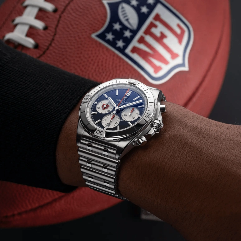 Breitling,Chronomat 42mm,42mm,Stainless Steel,Blue,White,Automatic,Chronograph,Day,AB01342B1C5A1