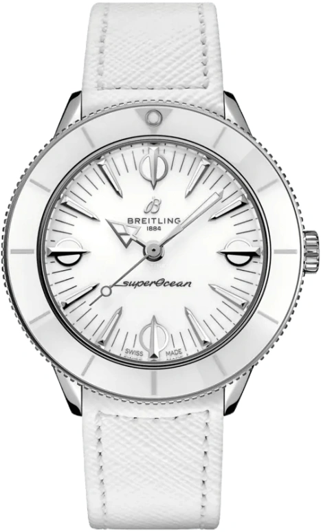 Breitling,Superocean Heritage 38mm,38mm,Stainless Steel,White,Automatic,42hours,In-house Caliber,A10340A71A1X1