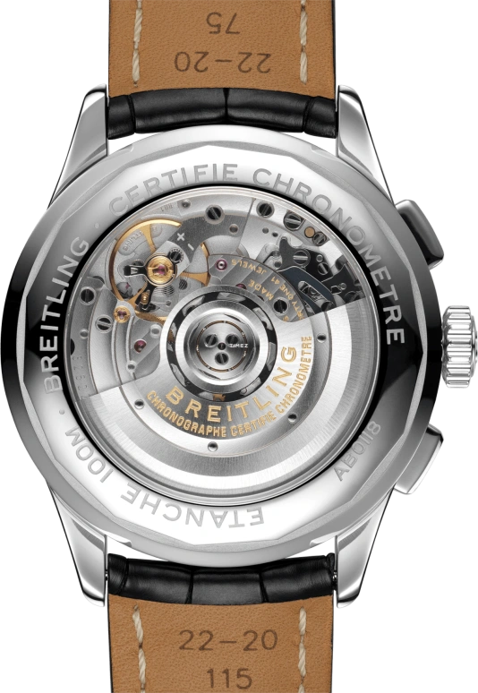 Breitling,Premier 42mm,42mm,Stainless Steel,Silver,Black,Automatic,Chronograph,Day,AB0118221G1P2