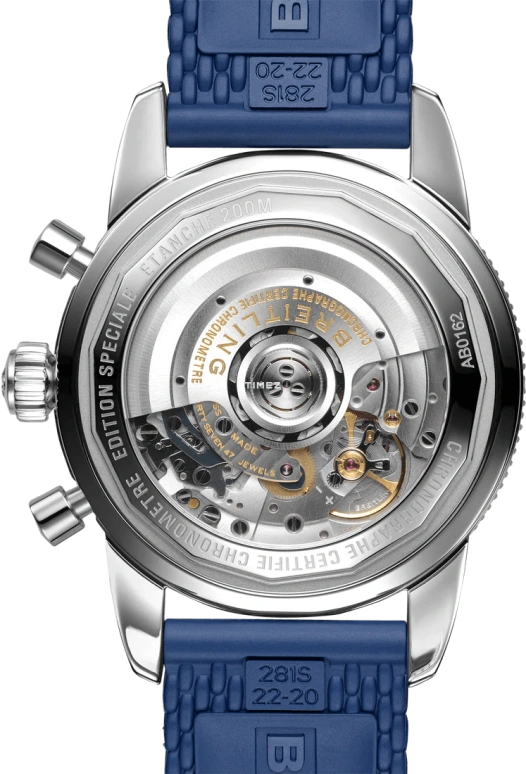 Breitling,Superocean Heritage 44mm,44mm,Stainless Steel,Blue,Silver,Automatic,Chronograph,Day,AB0162161C1S1