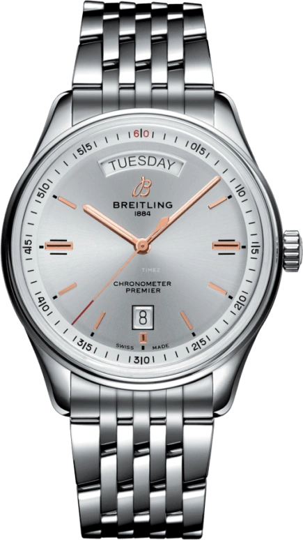 Breitling,Premier 40mm,40mm,Stainless Steel,Silver,Automatic,Date,Day,A45340211G1A1