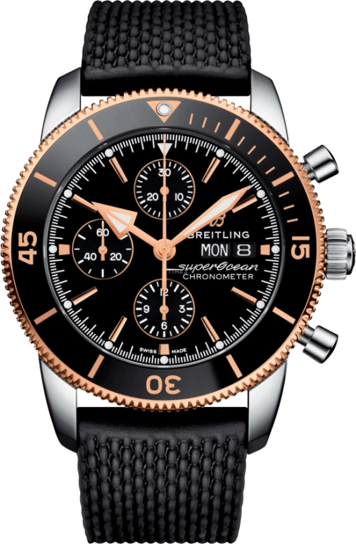 Breitling,Superocean Heritage 44mm,44mm,Rose Gold,Stainless Steel,Black,Automatic,Chronograph,Date,Compass,U13313121B1S1