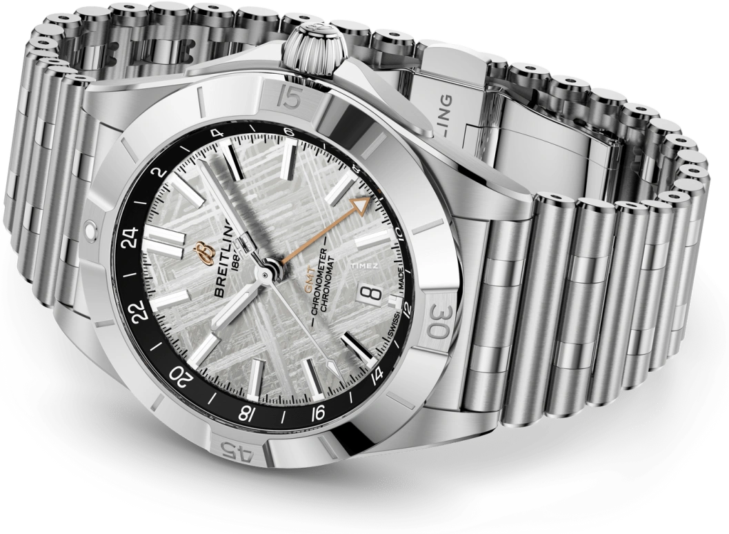 Breitling,Chronomat 40mm,40mm,Stainless Steel,Platinum,Grey,Automatic,Day,Dule Time,P323982A1F1A1