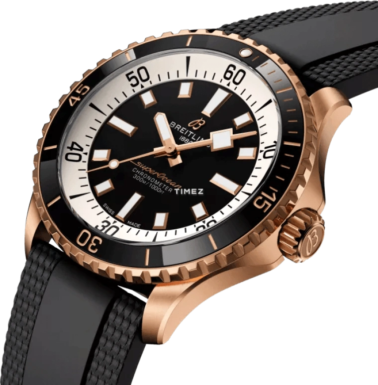 Breitling,Superocean 42mm,42mm,Red Gold,Black,White,Automatic,Sapphire,Crystal Glass,Round,R17375211B1S1