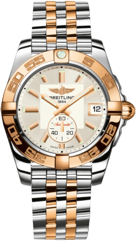 Breitling,Galactic 36mm,36mm,Rose Gold,Stainless Steel,Silver,Automatic,Day,42hours,C3733012,C3733012/G714/376C