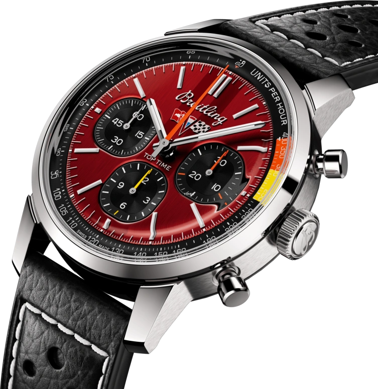 Breitling,Top Time 41mm,41mm,Stainless Steel,Red,Automatic,Chronograph,Sapphire,Crystal Glass,AB01761A1K1X1