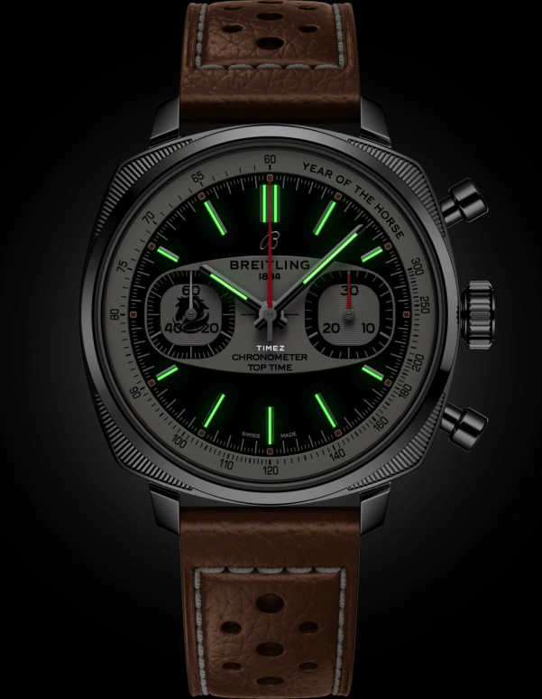 Breitling,Top Time 38mm,38mm,Stainless Steel,Black,Automatic,Chronograph,70hours,AB01773A1B1X1