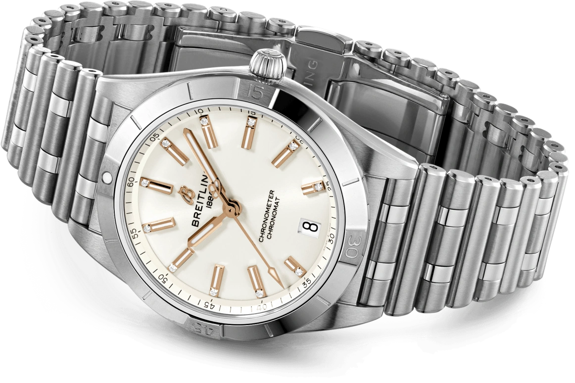 Breitling,Chronomat 36mm,36mm,Stainless Steel,White,Automatic,Chronograph,Day,A10380101A2A1