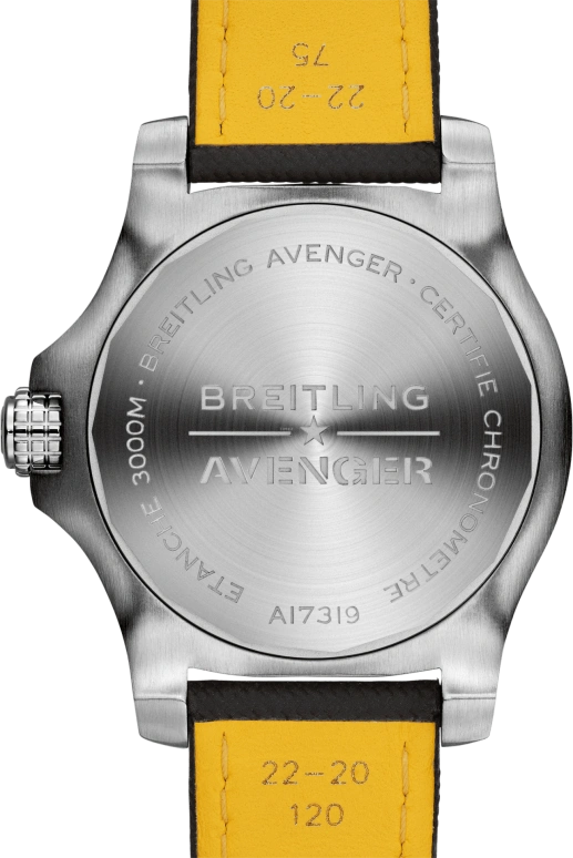 Breitling,Avenger 45mm,45mm,Stainless Steel,Yellow,Automatic,Chronograph,Date,Anti-magnetic,A17319101I1X1