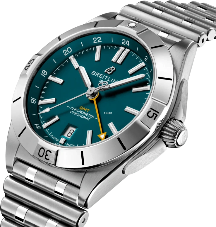 Breitling,Chronomat 40mm,40mm,Stainless Steel,Green,Automatic,Day,Dule Time,A32398D21C1A1