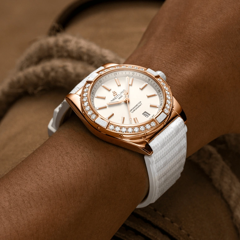 Breitling,Chronomat 38mm,38mm,Red Gold,Luminous,Silver,Automatic,40hours,In-house Caliber,R17356531G1S1