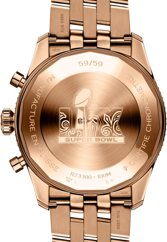 Breitling,Classic AVI 42mm,42mm,Red Gold,Green,Automatic,Chronograph,42hours,R233802A1L1R1