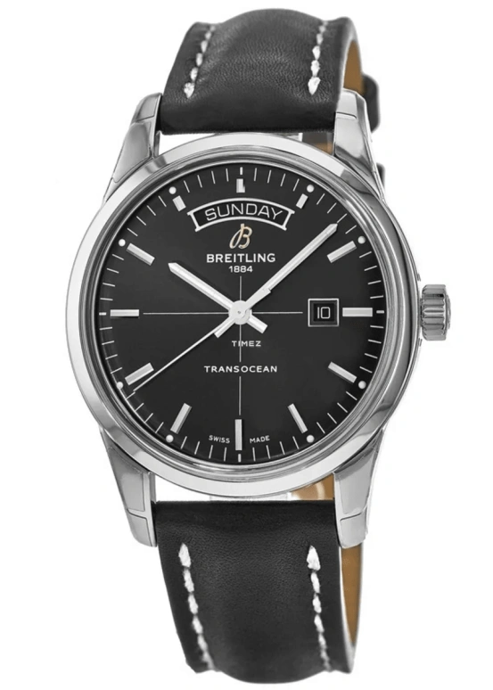 Breitling,Transocean 43mm,43mm,Stainless Steel,Black,Automatic,Date,Day,A4531012,A4531012/BB69/435X/A20BA.1