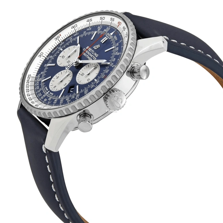 Breitling,Navitimer 46mm,46mm,Stainless Steel,Blue,Automatic,Chronograph,Day,AB0127211C1X2