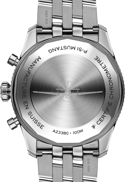 Breitling,Classic AVI 42mm,42mm,Stainless Steel,Black,Automatic,Chronograph,42hours,A233803A1B1A1