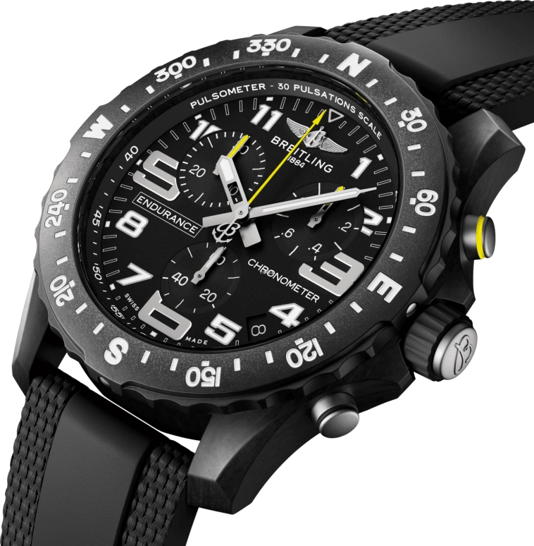 Breitling,Endurance Pro 44mm,44mm,Titaplast,Black,Quartz,Chronograph,Day,X82310E51B1S2