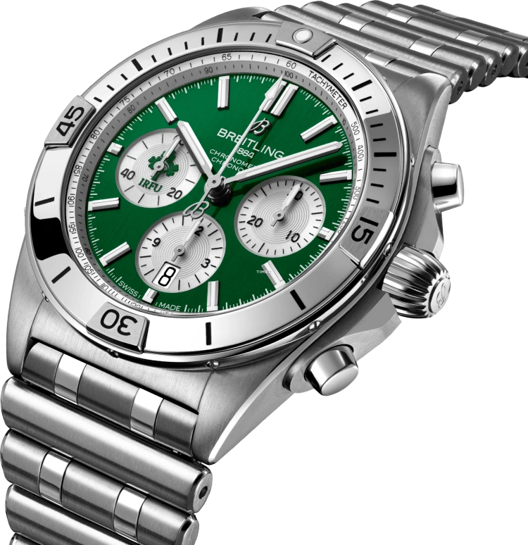 Breitling,Superocean 42mm,42mm,Stainless Steel,Green,Automatic,Chronograph,Day,AB0134A91L1A1