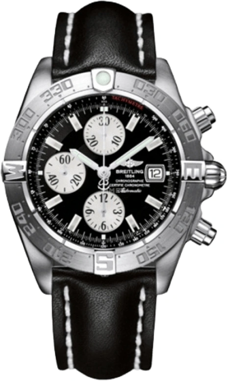 Breitling,Galactic 44mm,44mm,Stainless Steel,Black,Automatic,Chronograph,Day,A1336410,A1336410/B719/435X