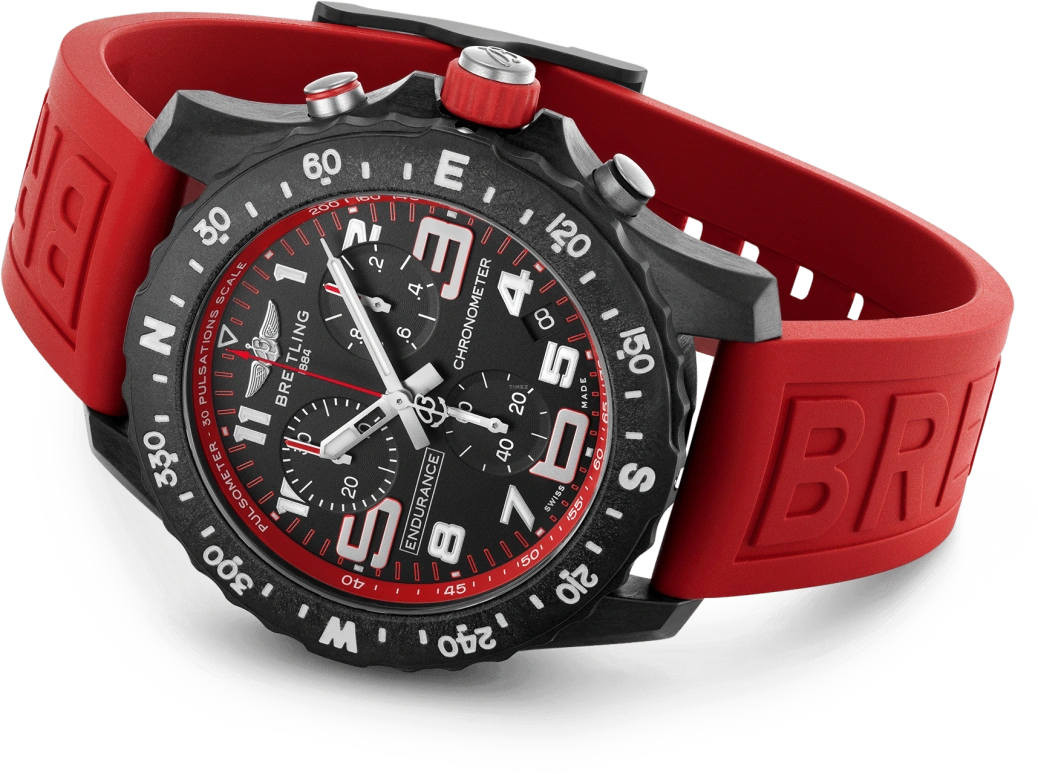 Breitling,Endurance Pro 44mm,44mm,Titaplast,Stainless Steel,Black,Quartz,Chronograph,Day,Foudroyante Seconds,X82310D91B1S1
