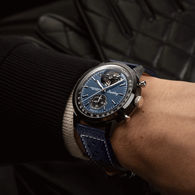 Breitling,Top Time 44mm,44mm,Ceramic,Titanium,Blue,Automatic,Tourbillon,70hours,SB21251A1C1X1