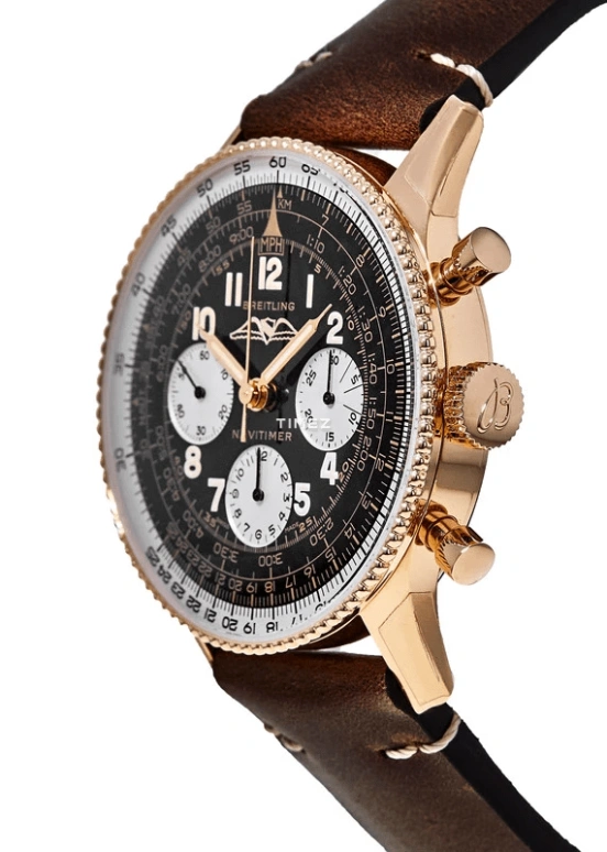 Breitling,Navitimer 43mm,43mm,Red Gold,Black,White,Handwound,Chronograph,70hours,RB0910371B1X1