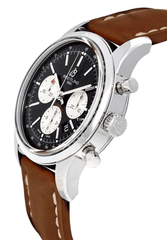 Breitling,Transocean 43mm,43mm,Stainless Steel,Black,Automatic,Chronograph,Day,AB015212,AB015212/BF26/434X/A20D.1