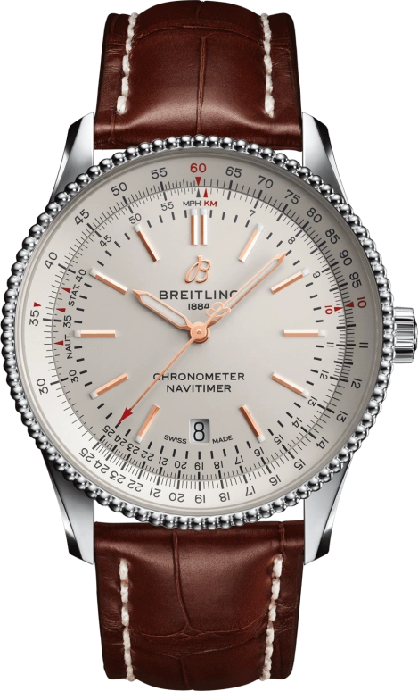 Breitling,Navitimer 41mm,41mm,Stainless Steel,Silver,Automatic,Date,Anti-magnetic,A17326211G1P2