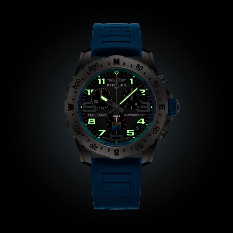 Breitling,Endurance Pro 44mm,44mm,Titanium,Black,Grey,Quartz,Chronograph,Day,E823105A1M1S1