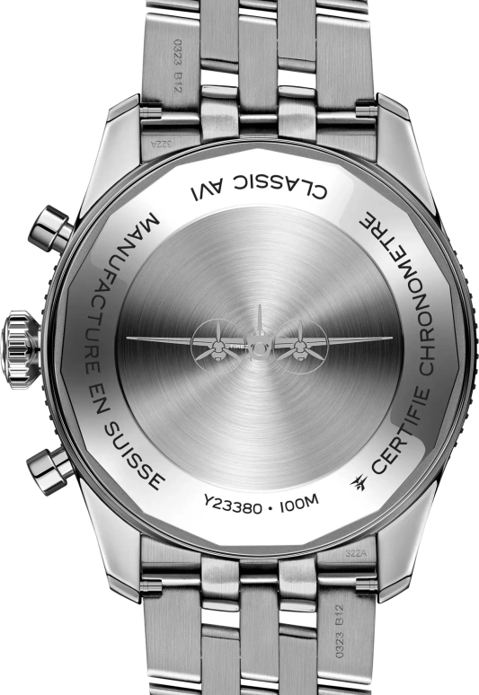 Breitling,Classic AVI 42mm,42mm,Stainless Steel,Black,Automatic,Chronograph,42hours,Y233801A1B1A1