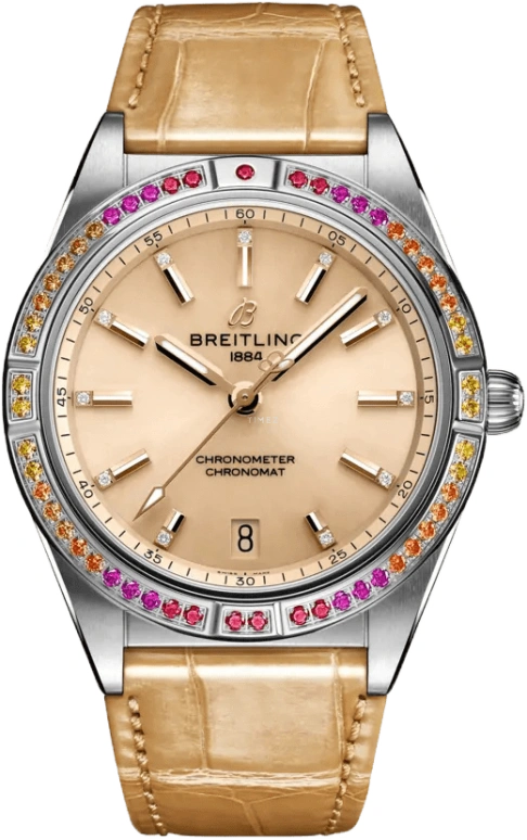 Breitling,Chronomat 36mm,36mm,Stainless Steel,Beige,Automatic,Day,42hours,A10380611A1P1