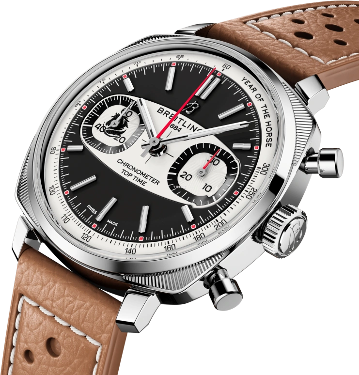 Breitling,Top Time 38mm,38mm,Stainless Steel,Black,Automatic,Chronograph,70hours,AB01773A1B1X1