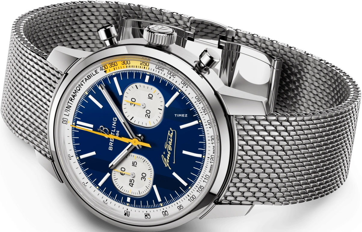 Breitling,Top Time 41mm,41mm,Stainless Steel,Blue,Automatic,Chronograph,70hours,AB01767A1C1A1