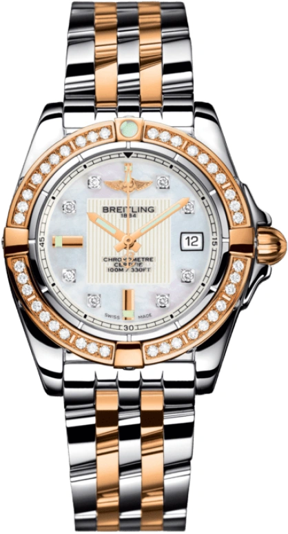 Breitling,Galactic 32mm,32mm,Rose Gold,Stainless Steel,White,Quartz,Day,26280hours,C71356LA,C71356LA/A712/367C