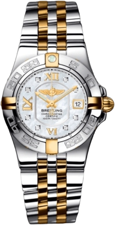 Breitling,Galactic 30mm,30mm,Yellow Gold,Stainless Steel,White,Quartz,Day,26280hours,B71340L2,B71340L2/A680/368D