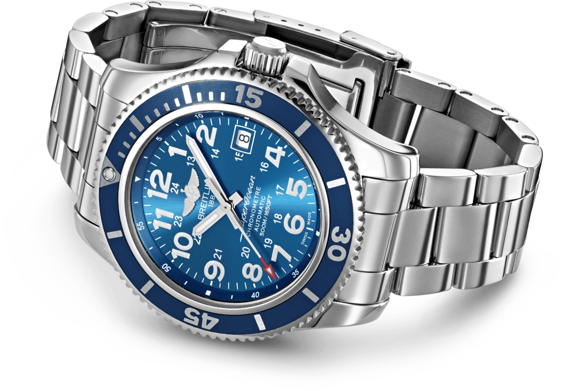 Breitling,Superocean 42mm,42mm,Stainless Steel,Blue,Automatic,Day,40hours,A17365D11C1A1