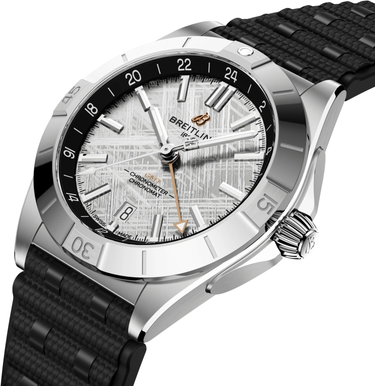 Breitling,Chronomat 40mm,40mm,Stainless Steel,Platinum,Grey,Automatic,Day,Dule Time,P323982A1F1S1