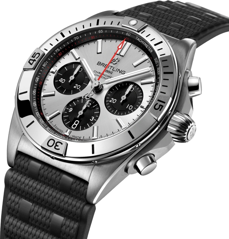 Breitling,Chronomat 42mm,42mm,Stainless Steel,Silver,Automatic,Chronograph,Day,AB0134101G1S2