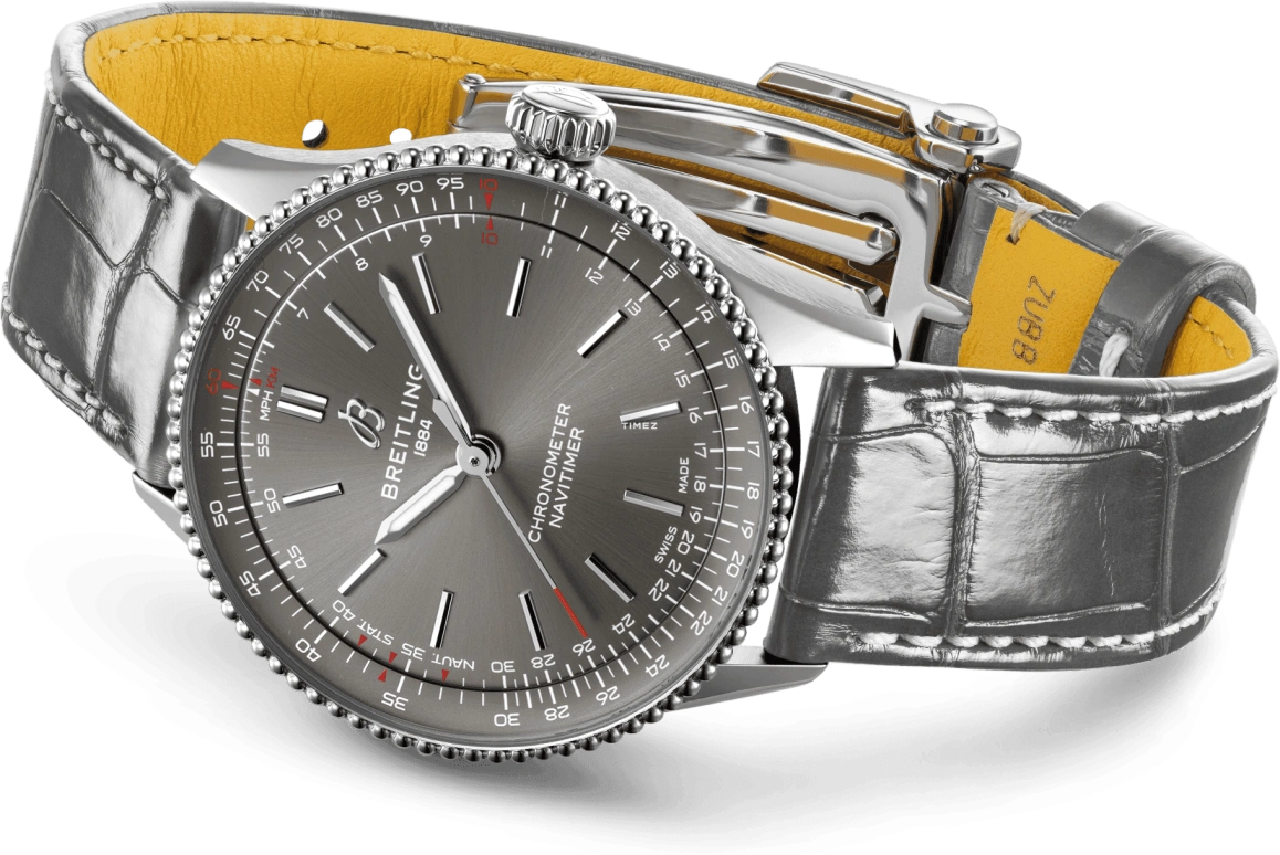 Breitling,Navitimer 36mm,36mm,Stainless Steel,Smoky Coal,Automatic,Chronograph,Sapphire,Crystal Glass,A17327381B1P1
