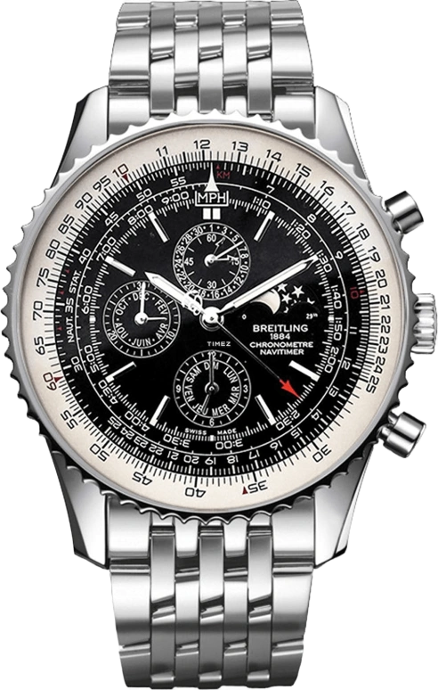 Breitling,Navitimer 48mm,48mm,Stainless Steel,Black,Automatic,A1938021,A1938021/BD20/443A