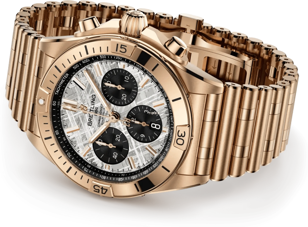 Breitling,Chronomat 42mm,42mm,Red Gold,Grey,Automatic,Chronograph,Day,RB01347A1F1R1
