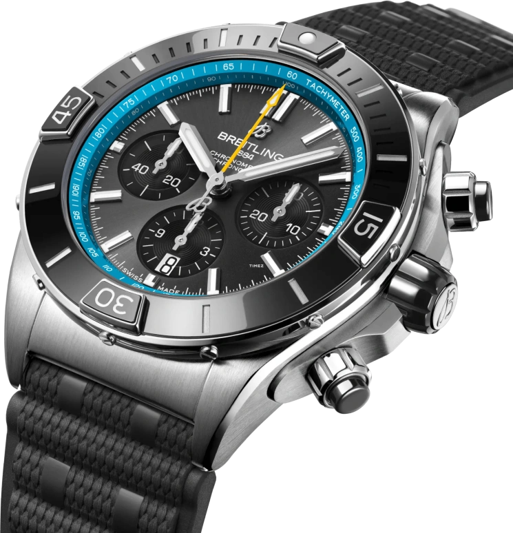 Breitling,Chronomat 44mm,44mm,Stainless Steel,Ceramic,Grey,Automatic,Chronograph,Day,AB01366A1B1S1