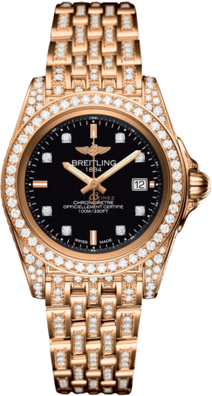Breitling,Galactic 32mm,32mm,Rose Gold,Black,Quartz,Day,26280hours,H71330AF,H71330AF/BF64/792T