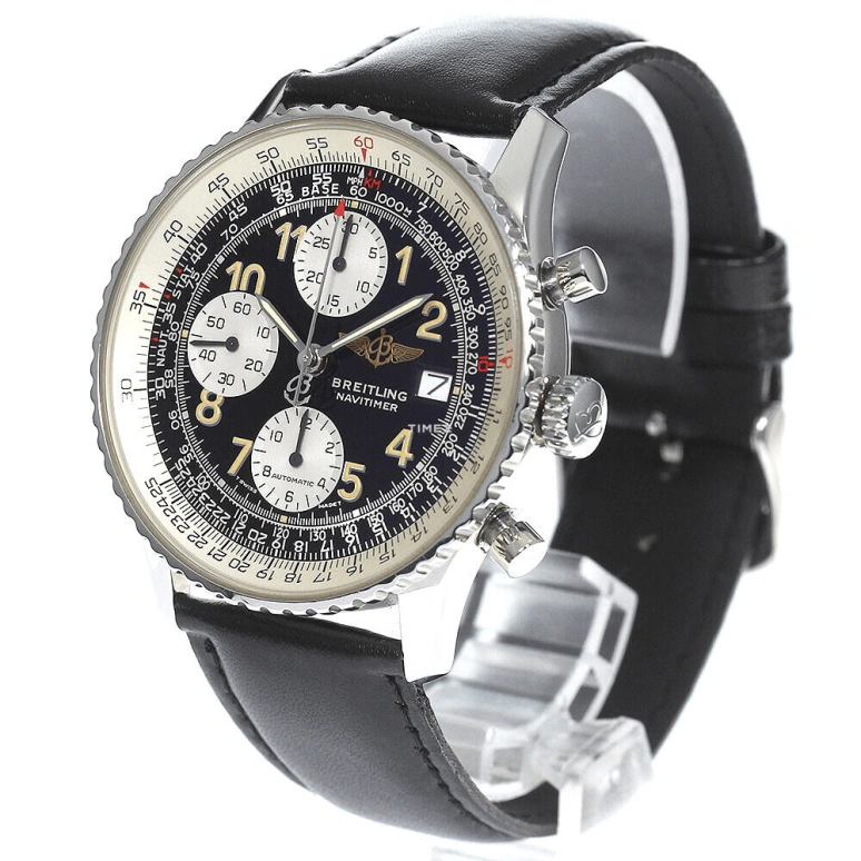Breitling,Navitimer 42mm,42mm,Stainless Steel,Black,Automatic,Chronograph,Day,A13022,A13022.1