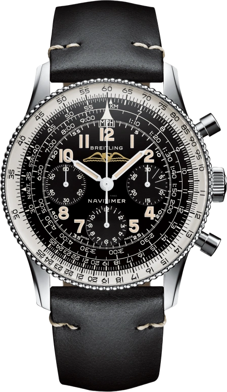 Breitling,Navitimer 43mm,43mm,Stainless Steel,Black,Handwound,Chronograph,Column Wheel,AB0910371B1X1