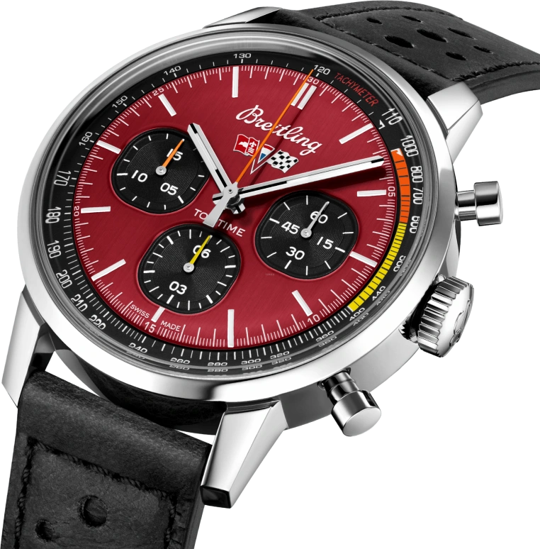 Breitling,Premier 42mm,42mm,Stainless Steel,Red,Black,Automatic,Chronograph,48hours,A25310241K1X1