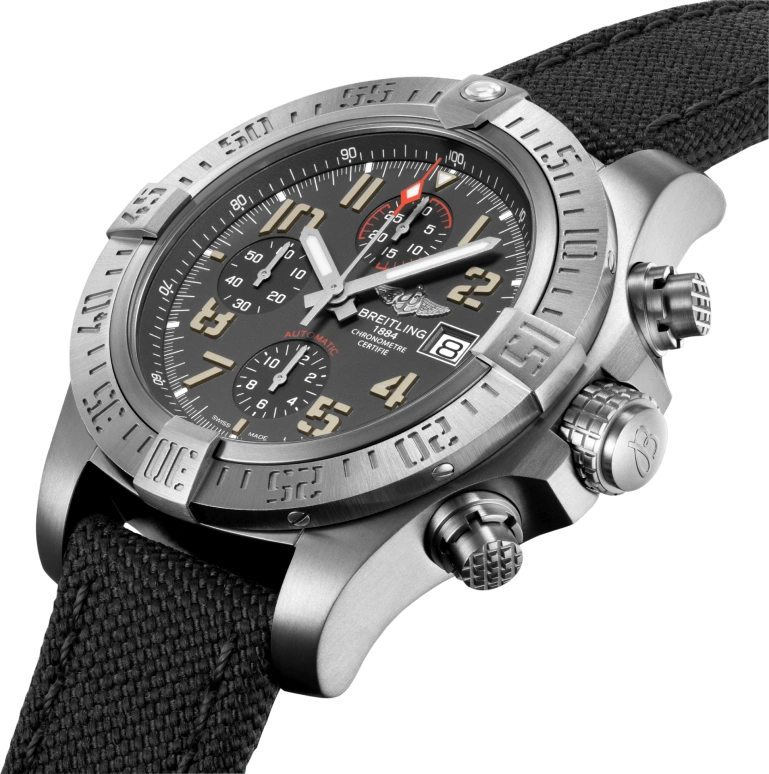 Breitling,Avenger 45mm,45mm,Titanium,Grey,Automatic,Chronograph,Date,Compass,E13383101M1W1