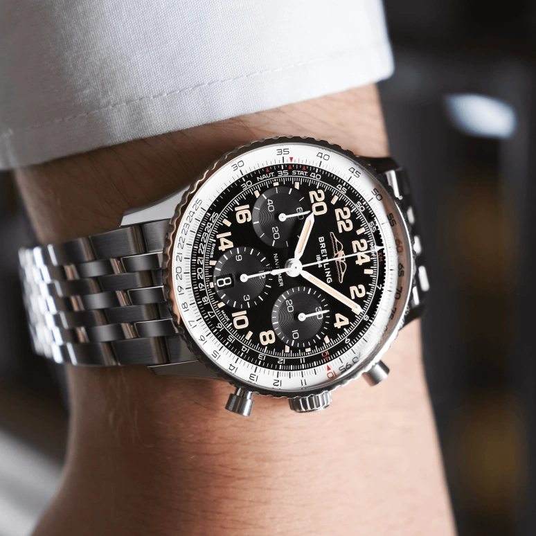 Breitling,Navitimer 41mm,41mm,Stainless Steel,Luminous,Black,Handwound,70hours,In-house Caliber,PB02301A1B1A1